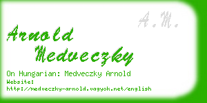 arnold medveczky business card